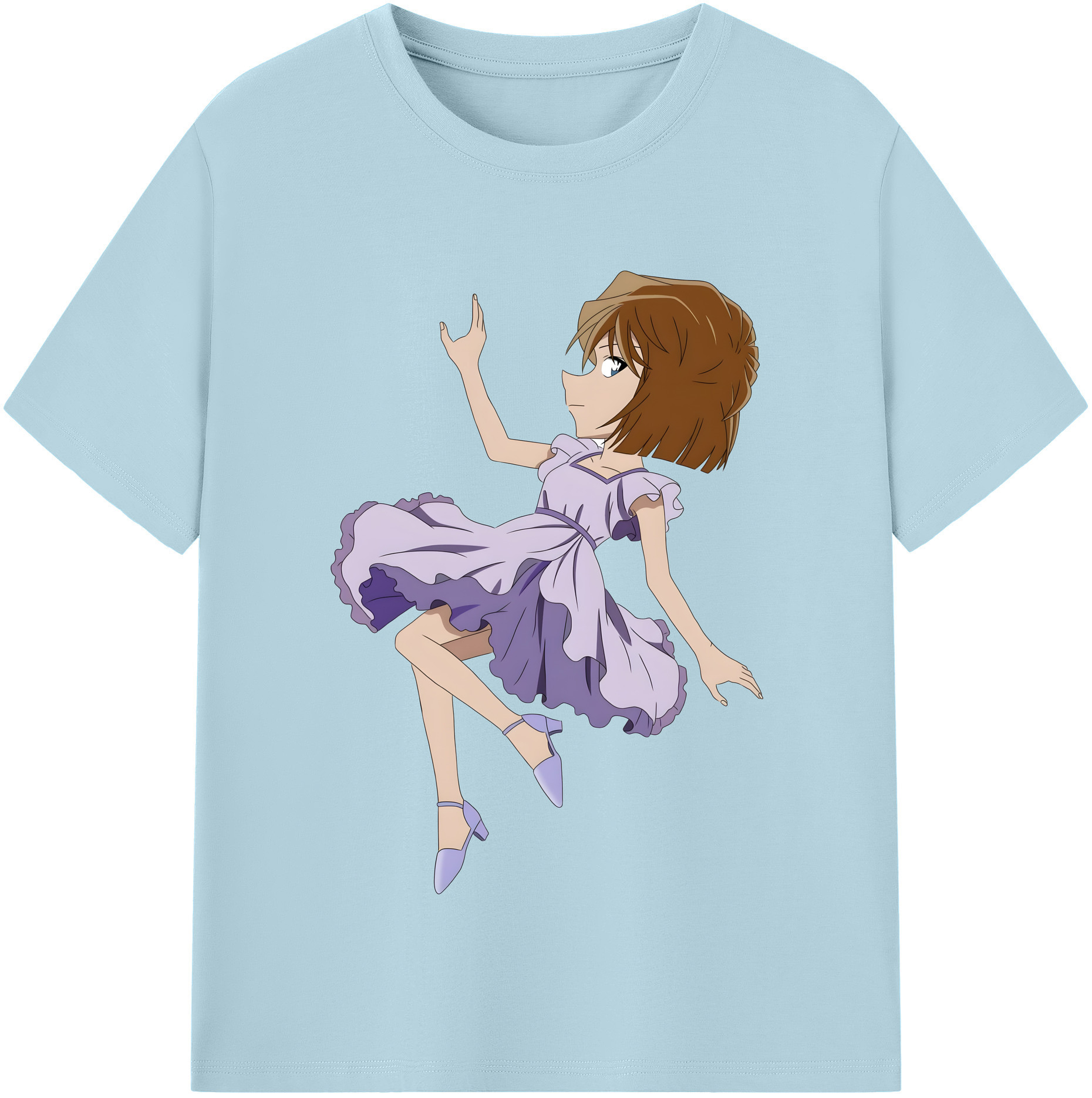 （画像用） 名探偵コナン 灰原 哀 はいばら あい Detective Conan Anita Hailey、Vi Graythorn Haibara Ai 綿100％半袖Tシャツ（フロントプリント）